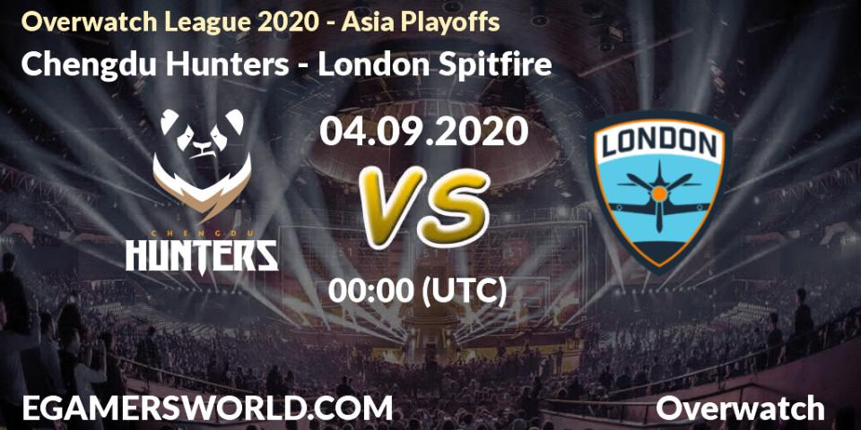 Chengdu Hunters - London Spitfire: прогноз. 04.09.2020 at 09:00, Overwatch, Overwatch League 2020 - Asia Playoffs