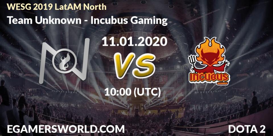 Team Unknown - Incubus Gaming: прогноз. 10.01.20, Dota 2, WESG 2019 LatAM North