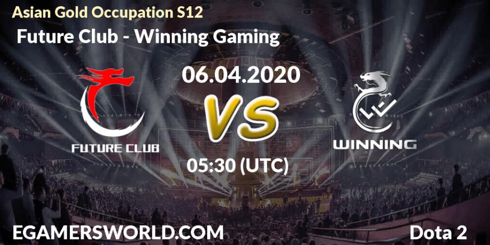  Future Club - Winning Gaming: прогноз. 07.04.2020 at 05:05, Dota 2, Asian Gold Occupation S12