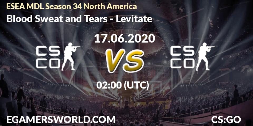 Blood Sweat and Tears - Levitate: прогноз. 17.06.20, CS2 (CS:GO), ESEA MDL Season 34 North America