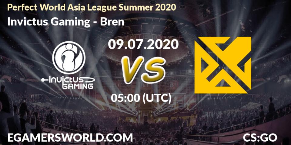 Invictus Gaming - Bren: прогноз. 09.07.2020 at 05:00, Counter-Strike (CS2), Perfect World Asia League Summer 2020