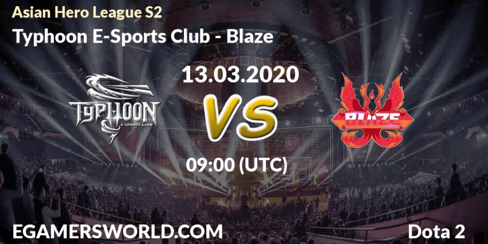 Typhoon E-Sports Club - Blaze: прогноз. 13.03.20, Dota 2, Asian Hero League S2