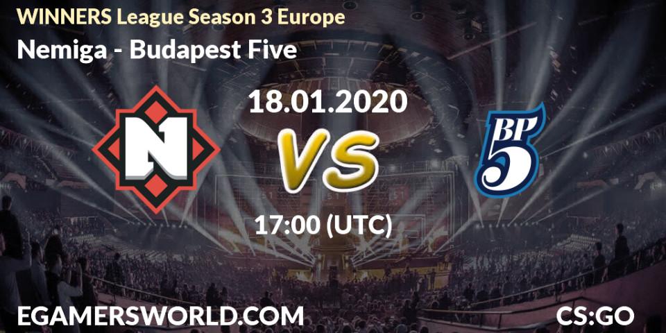 Nemiga - Budapest Five: прогноз. 18.01.20, CS2 (CS:GO), WINNERS League Season 3 Europe