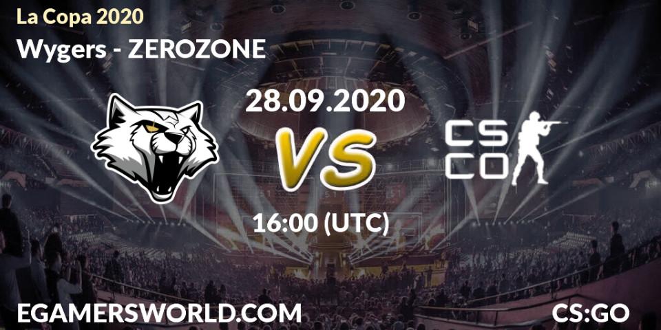 Wygers - ZEROZONE: прогноз. 28.09.2020 at 16:00, Counter-Strike (CS2), La Copa 2020