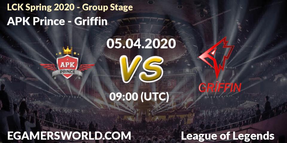 APK Prince - Griffin: прогноз. 05.04.20, LoL, LCK Spring 2020 - Group Stage