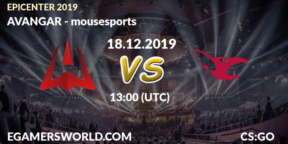 Virtus.pro - mousesports: прогноз. 18.12.2019 at 12:30, Counter-Strike (CS2), EPICENTER 2019