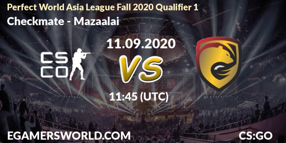 Checkmate - Mazaalai: прогноз. 11.09.20, CS2 (CS:GO), Perfect World Asia League Fall 2020 Qualifier 1