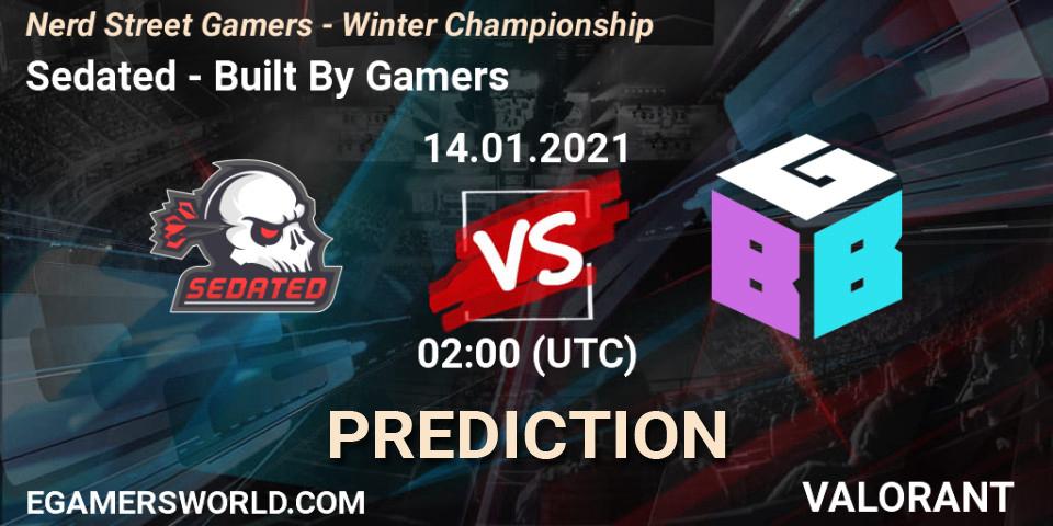 Sedated - Built By Gamers: прогноз. 14.01.2021 at 02:00, VALORANT, Nerd Street Gamers - Winter Championship