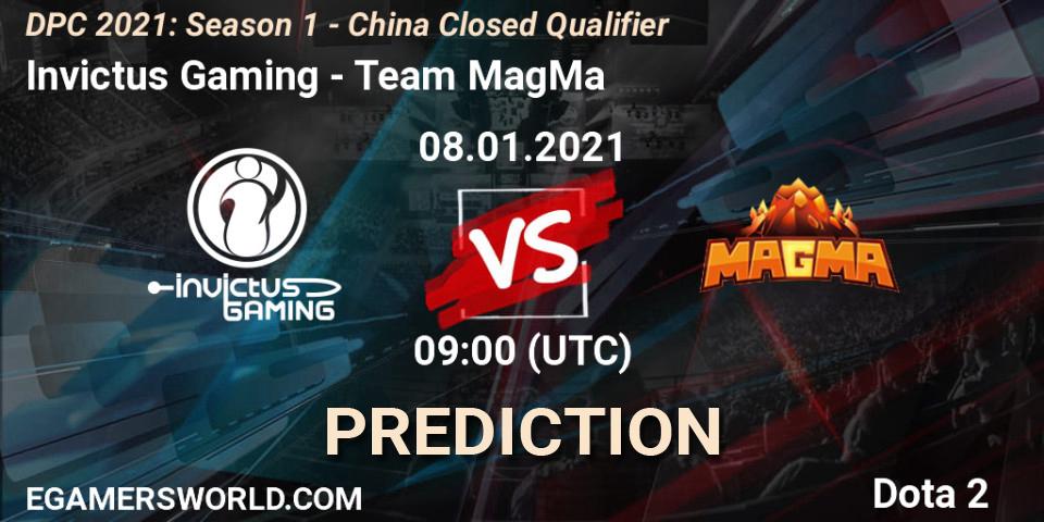 Invictus Gaming - Team MagMa: прогноз. 08.01.2021 at 07:36, Dota 2, DPC 2021: Season 1 - China Closed Qualifier