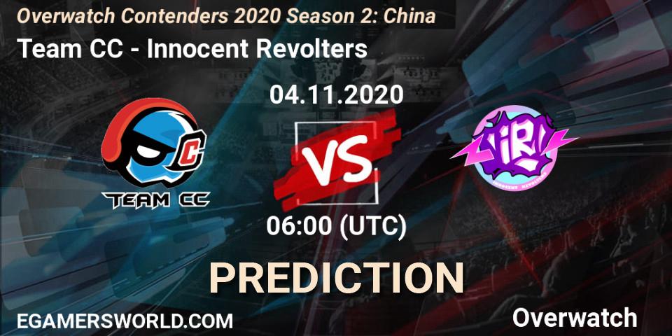 Team CC - Innocent Revolters: прогноз. 04.11.2020 at 06:00, Overwatch, Overwatch Contenders 2020 Season 2: China
