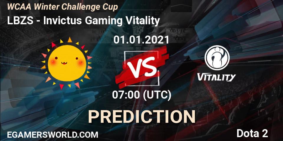 LBZS - Invictus Gaming Vitality: прогноз. 01.01.2021 at 08:04, Dota 2, WCAA Winter Challenge Cup
