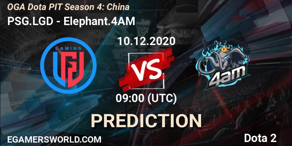 PSG.LGD - Elephant.4AM: прогноз. 10.12.2020 at 09:24, Dota 2, OGA Dota PIT Season 4: China