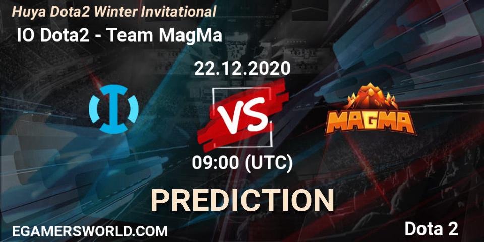 IO Dota2 - Team MagMa: прогноз. 22.12.2020 at 09:41, Dota 2, Huya Dota2 Winter Invitational