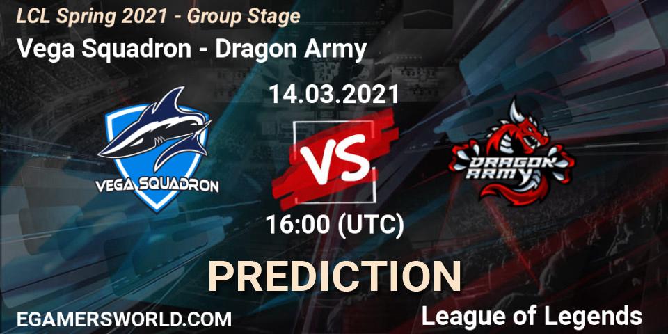 Vega Squadron - Dragon Army: прогноз. 14.03.2021 at 16:00, LoL, LCL Spring 2021 - Group Stage