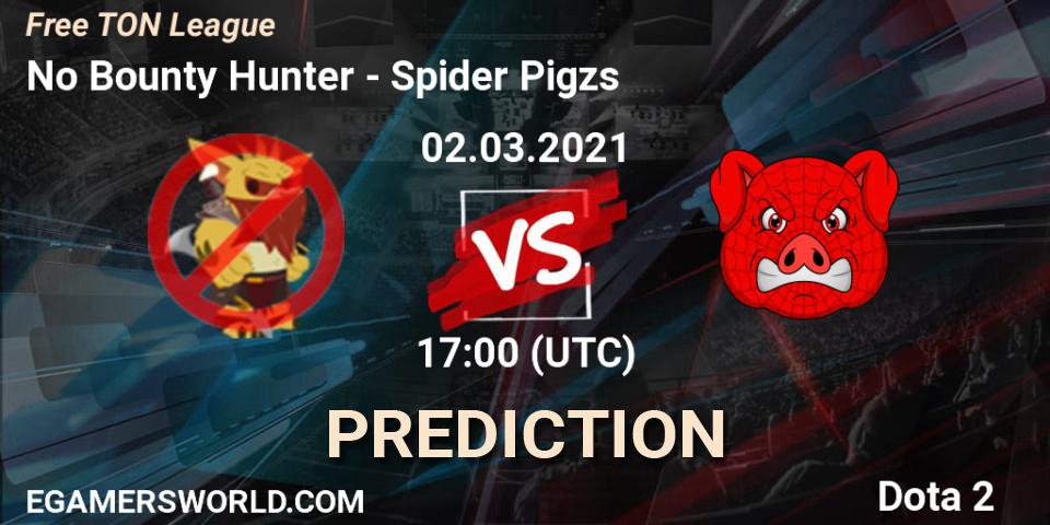 No Bounty Hunter - Spider Pigzs: прогноз. 02.03.2021 at 17:01, Dota 2, Free TON League