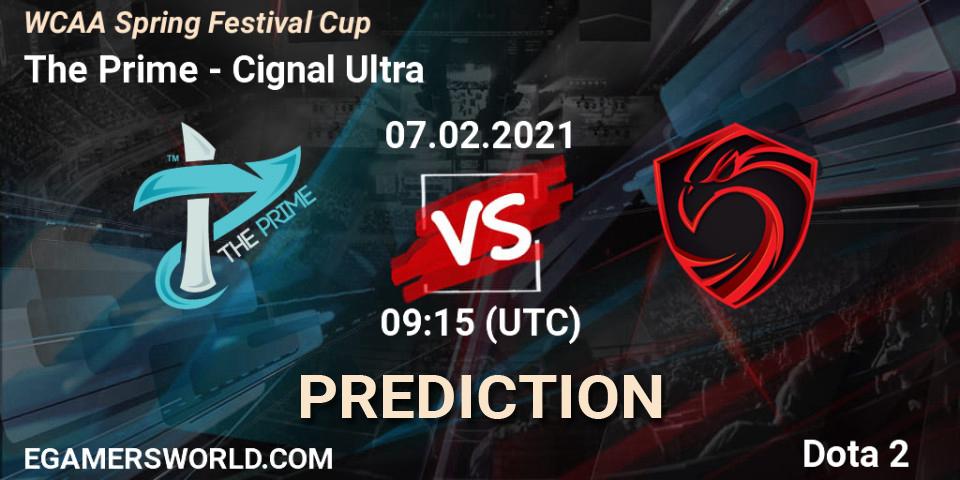 The Prime - Cignal Ultra: прогноз. 07.02.2021 at 09:24, Dota 2, WCAA Spring Festival Cup