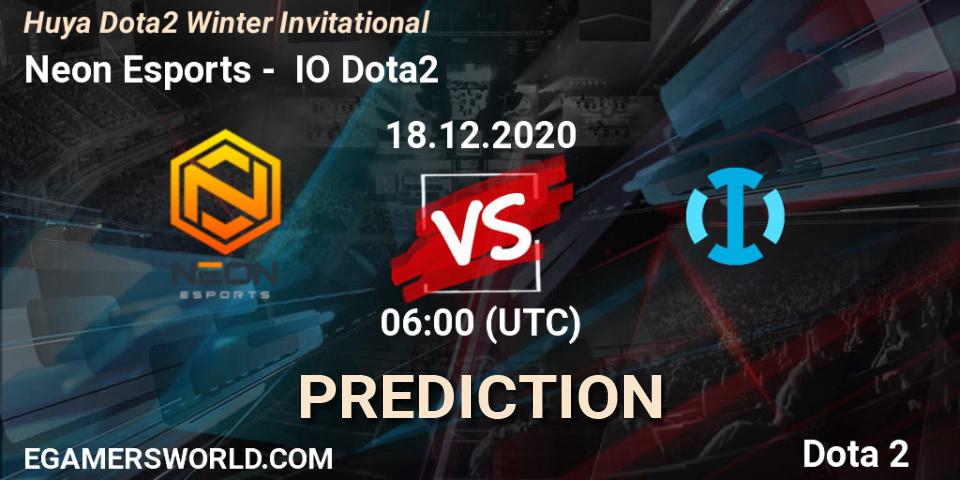 Neon Esports - IO Dota2: прогноз. 18.12.2020 at 09:44, Dota 2, Huya Dota2 Winter Invitational