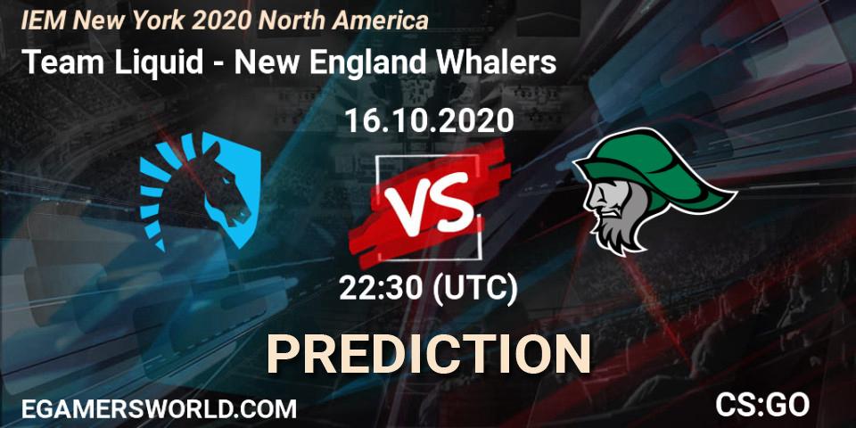 Team Liquid - New England Whalers: прогноз. 16.10.2020 at 22:30, Counter-Strike (CS2), IEM New York 2020 North America