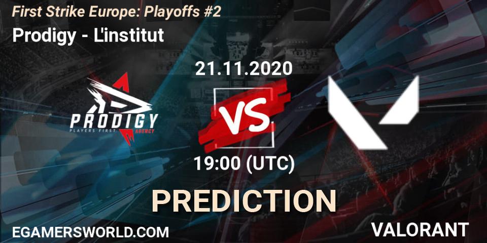 Prodigy - L'institut: прогноз. 21.11.20, VALORANT, First Strike Europe: Playoffs #2