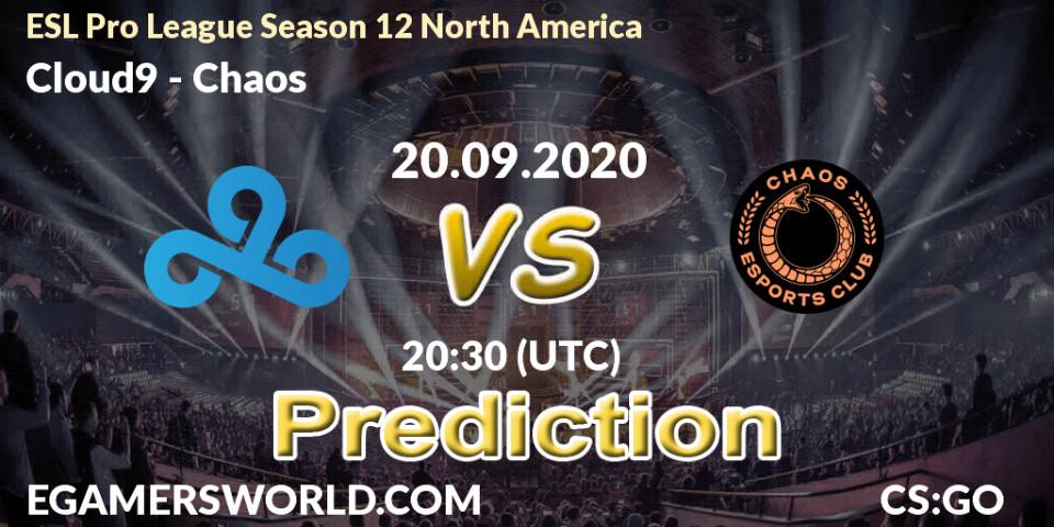 Cloud9 - Chaos: прогноз. 20.09.2020 at 20:30, Counter-Strike (CS2), ESL Pro League Season 12 North America