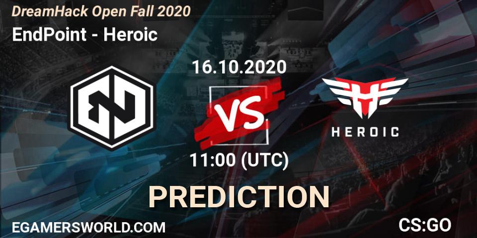 EndPoint - Heroic: прогноз. 16.10.2020 at 11:00, Counter-Strike (CS2), DreamHack Open Fall 2020