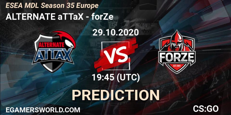 ALTERNATE aTTaX - forZe: прогноз. 29.10.2020 at 19:45, Counter-Strike (CS2), ESEA MDL Season 35 Europe