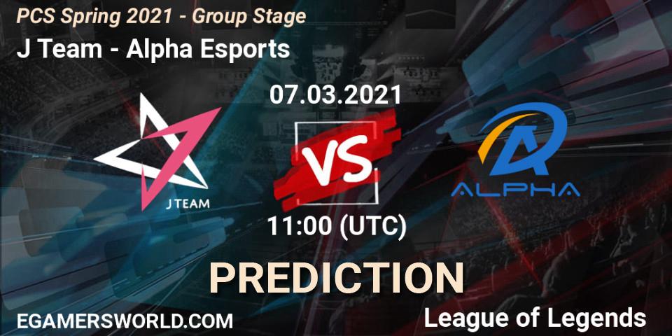 J Team - Alpha Esports: прогноз. 07.03.21, LoL, PCS Spring 2021 - Group Stage