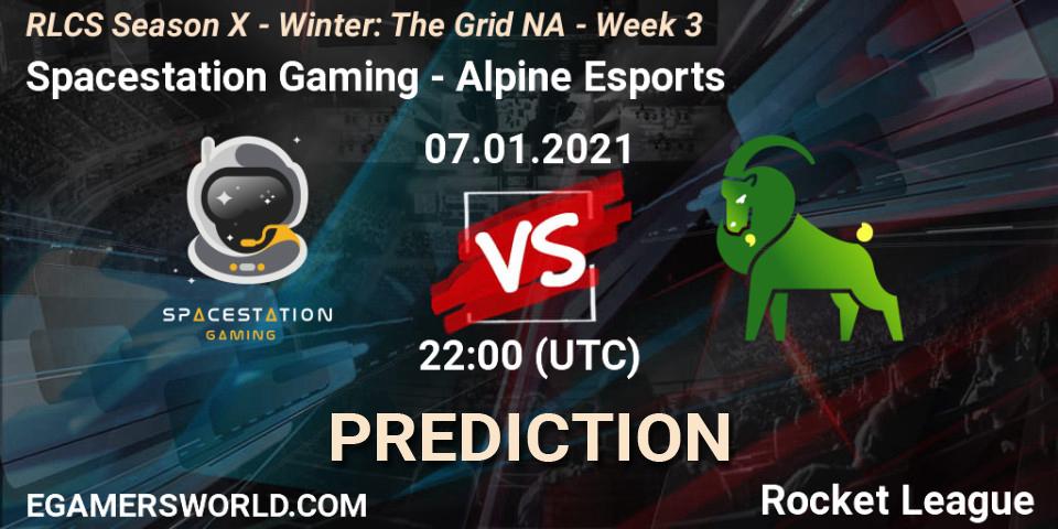 Spacestation Gaming - Alpine Esports: прогноз. 14.01.2021 at 22:00, Rocket League, RLCS Season X - Winter: The Grid NA - Week 3