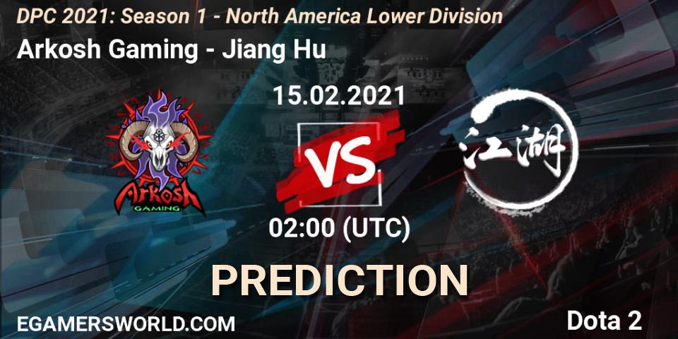 Arkosh Gaming - Jiang Hu: прогноз. 15.02.2021 at 02:00, Dota 2, DPC 2021: Season 1 - North America Lower Division