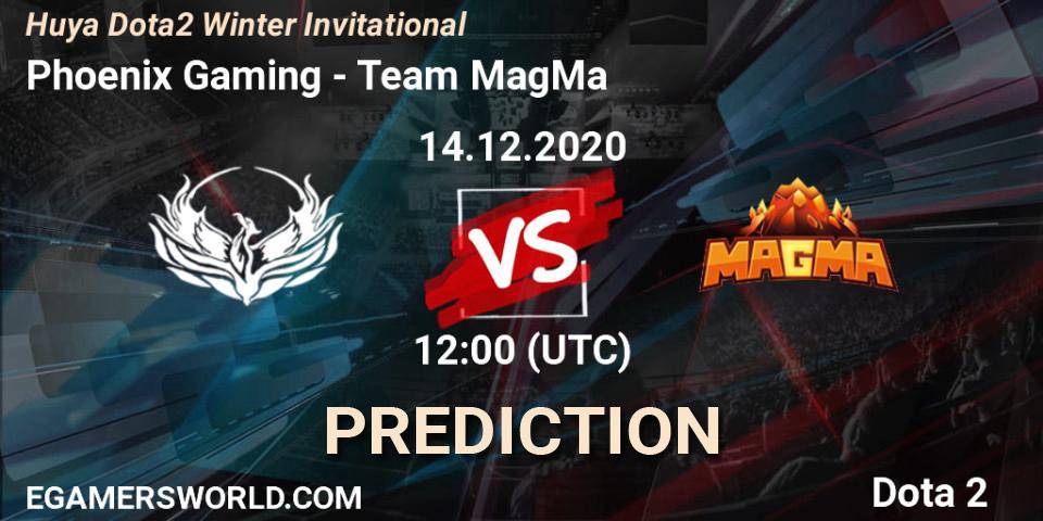 Phoenix Gaming - Team MagMa: прогноз. 14.12.2020 at 11:54, Dota 2, Huya Dota2 Winter Invitational