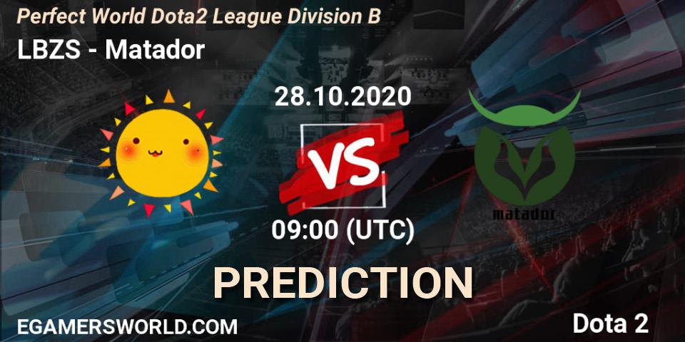 LBZS - Matador: прогноз. 28.10.2020 at 09:03, Dota 2, Perfect World Dota2 League Division B
