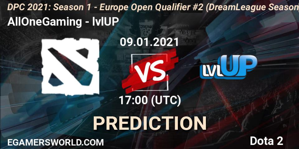 AllOneGaming - lvlUP: прогноз. 09.01.2021 at 17:00, Dota 2, DPC 2021: Season 1 - Europe Open Qualifier #2 (DreamLeague Season 14)
