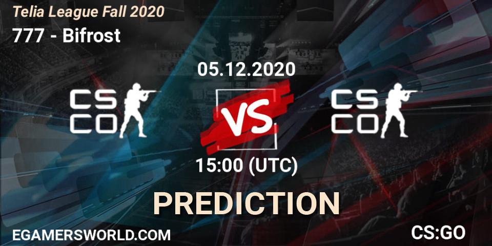 777 - Bifrost: прогноз. 05.12.2020 at 14:10, Counter-Strike (CS2), Telia League Fall 2020