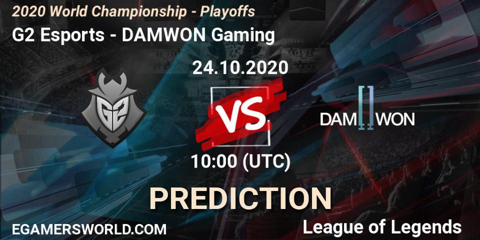 G2 Esports - DAMWON Gaming: прогноз. 24.10.20, LoL, 2020 World Championship - Playoffs