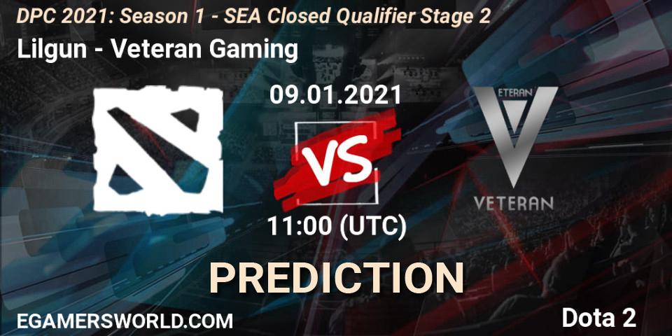 Lilgun - Veteran Gaming: прогноз. 09.01.2021 at 11:32, Dota 2, DPC 2021: Season 1 - SEA Closed Qualifier Stage 2