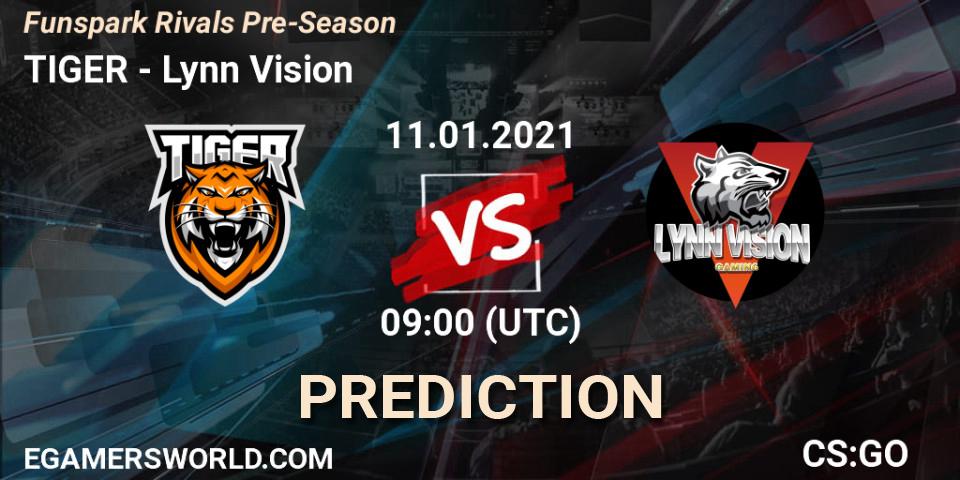 TIGER - Lynn Vision: прогноз. 11.01.2021 at 09:00, Counter-Strike (CS2), Funspark Rivals Pre-Season