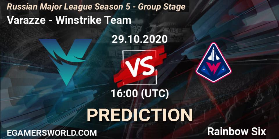 Varazze - Winstrike Team: прогноз. 29.10.2020 at 16:00, Rainbow Six, Russian Major League Season 5 - Group Stage