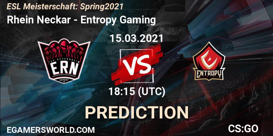 Rhein Neckar - Entropy Gaming: прогноз. 15.03.2021 at 18:15, Counter-Strike (CS2), ESL Meisterschaft: Spring 2021