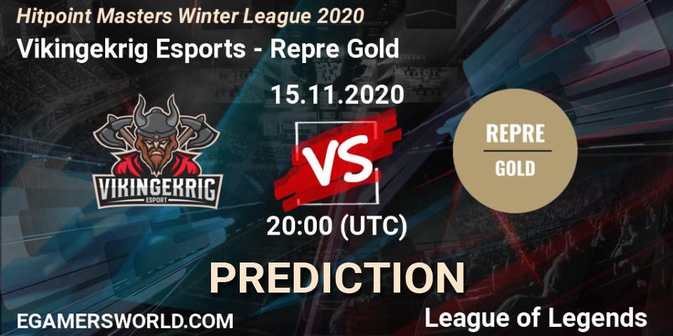 Vikingekrig Esports - Repre Gold: прогноз. 15.11.2020 at 20:00, LoL, Hitpoint Masters Winter League 2020