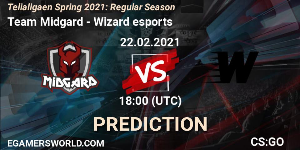 Team Midgard - Wizard esports: прогноз. 22.02.2021 at 18:00, Counter-Strike (CS2), Telialigaen Spring 2021: Regular Season