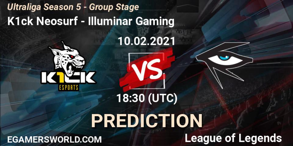K1ck Neosurf - Illuminar Gaming: прогноз. 10.02.21, LoL, Ultraliga Season 5 - Group Stage