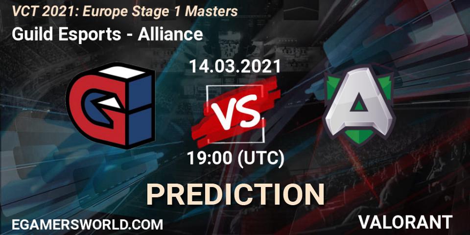 Guild Esports - Alliance: прогноз. 14.03.2021 at 19:00, VALORANT, VCT 2021: Europe Stage 1 Masters