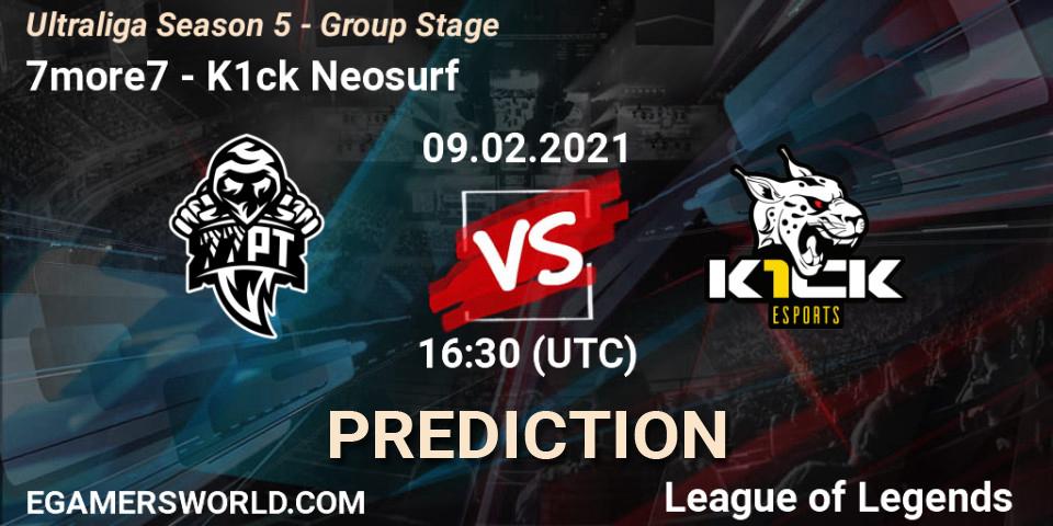 7more7 - K1ck Neosurf: прогноз. 09.02.21, LoL, Ultraliga Season 5 - Group Stage
