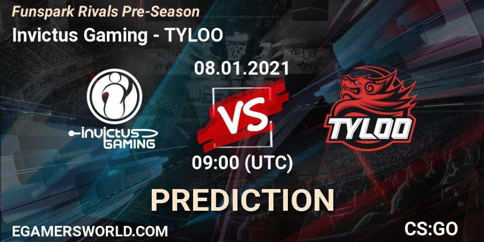 Invictus Gaming - TYLOO: прогноз. 08.01.2021 at 09:00, Counter-Strike (CS2), Funspark Rivals Pre-Season