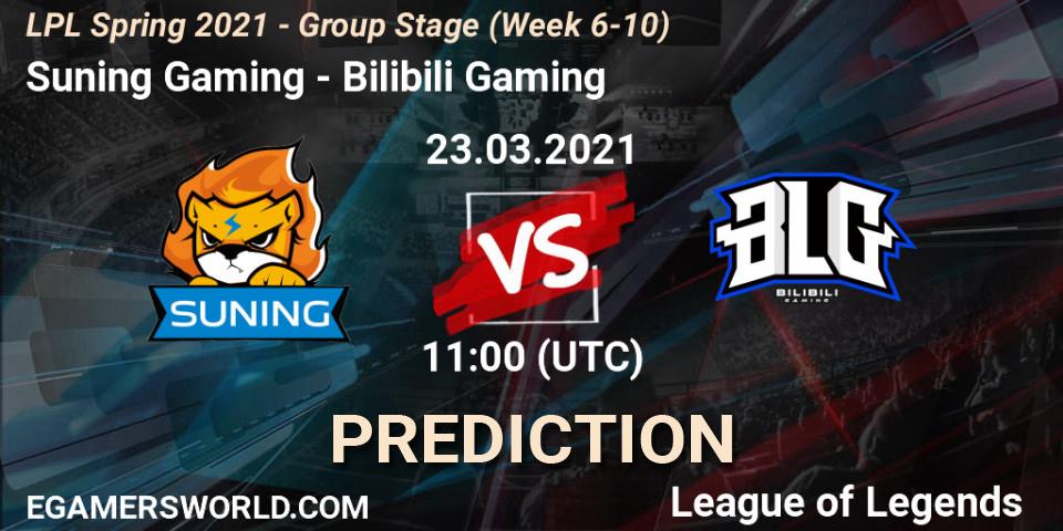 Suning Gaming - Bilibili Gaming: прогноз. 23.03.21, LoL, LPL Spring 2021 - Group Stage (Week 6-10)
