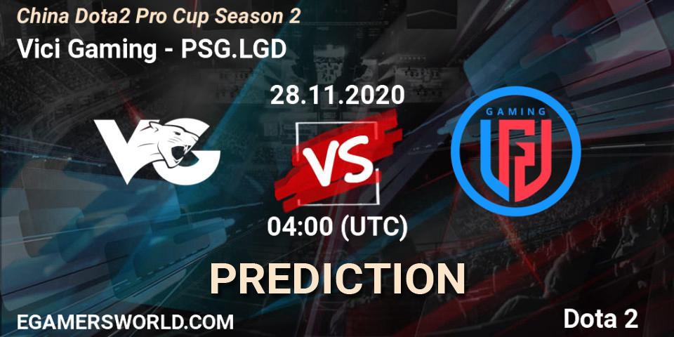 Vici Gaming - PSG.LGD: прогноз. 28.11.20, Dota 2, China Dota2 Pro Cup Season 2
