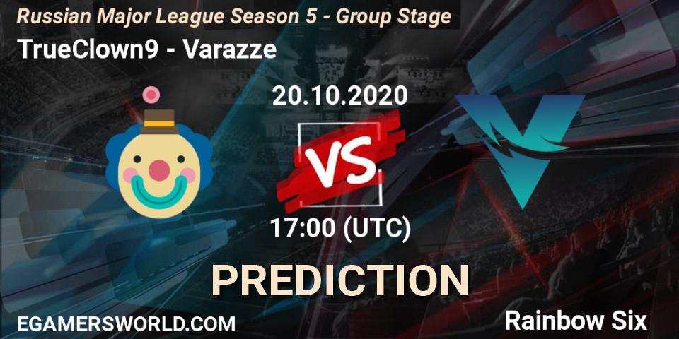 TrueClown9 - Varazze: прогноз. 20.10.2020 at 17:00, Rainbow Six, Russian Major League Season 5 - Group Stage