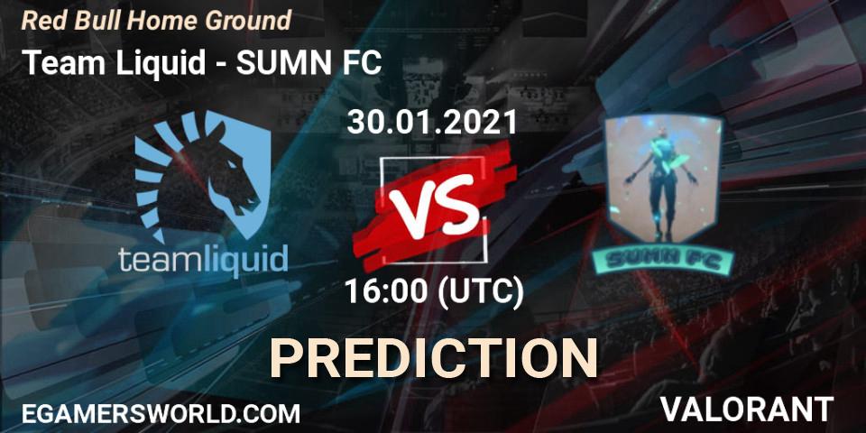 Team Liquid - SUMN FC: прогноз. 30.01.2021 at 16:00, VALORANT, Red Bull Home Ground