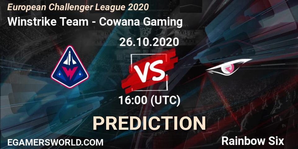 Winstrike Team - Cowana Gaming: прогноз. 26.10.2020 at 16:00, Rainbow Six, European Challenger League 2020