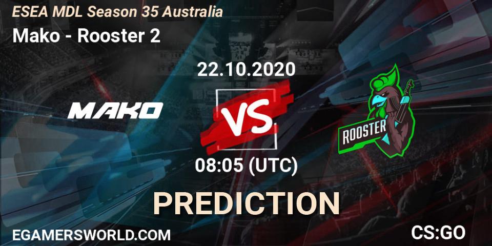 Mako - Rooster 2: прогноз. 26.10.2020 at 08:05, Counter-Strike (CS2), ESEA MDL Season 35 Australia